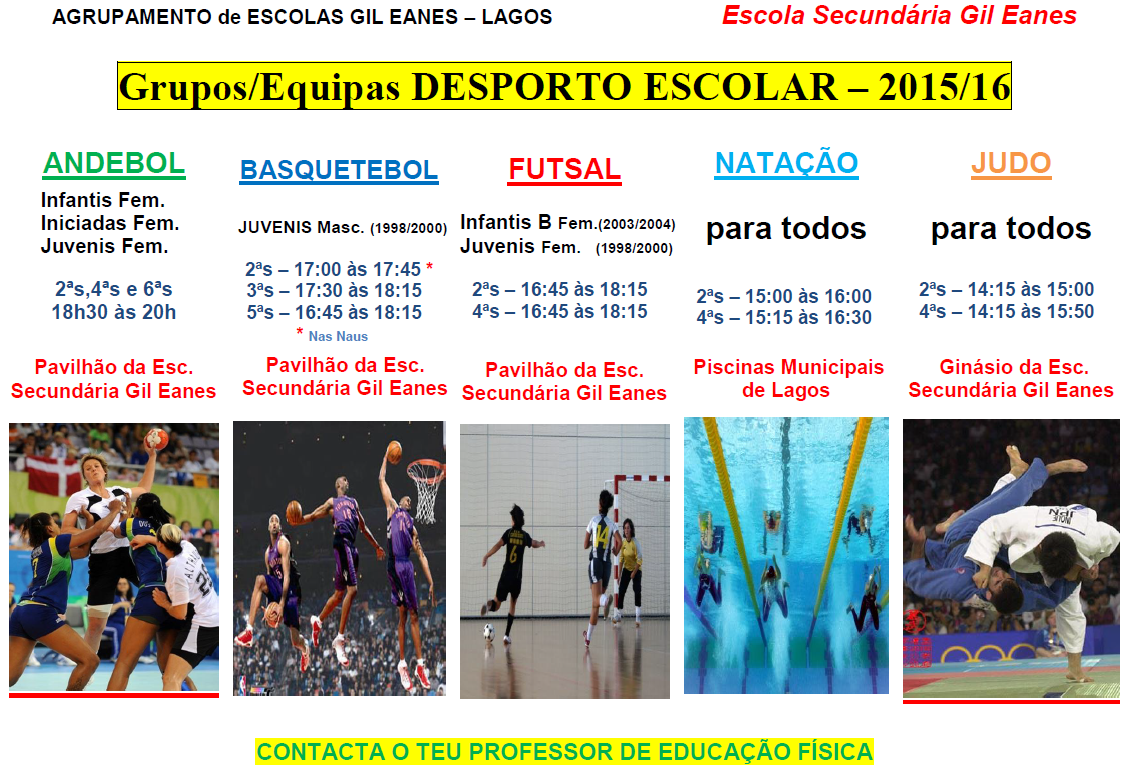 Cartaz Desporto Escolar 2015 2016